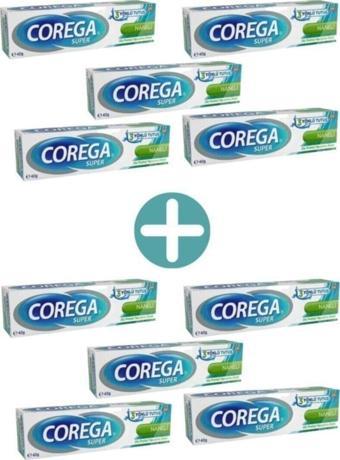 Corega Süper Protez Yapıştırıcı Krem 40 Gr x10 Adet