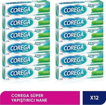 Corega Süper Protez Yapıştırıcı Krem 40 Gr x12 Adet