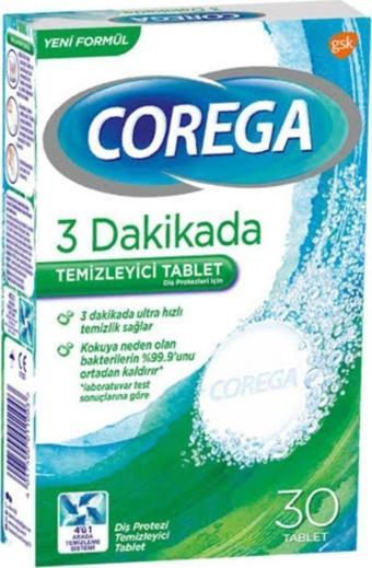 Corega Temizleyici Tablet 30 Adet - 3 Dakikada Temizlik