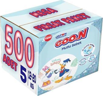 Goo.n Goon Mutlu Bebek Bebek Bezi Beden:5 (12-20KG) Junior 500 Adet Mega Fırsat Pk