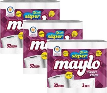 Maylo Tuvalet Kağıdı 3 Katlı 32 'li 3 Paket