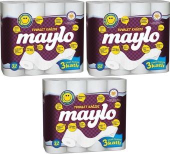 Maylo Tuvalet Kağıdı Süper 3 Katlı 96 Lı Set (3pk*32)