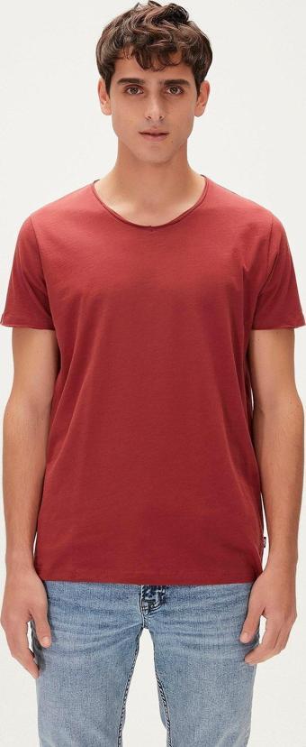 Bad Bear V-Neck T-Shirt Bordo Basic Erkek Tişört