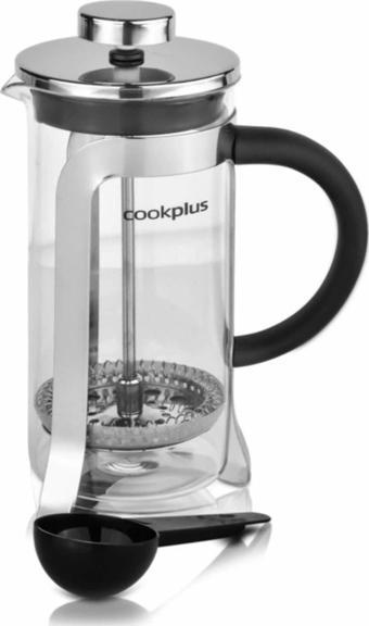 Cookplus Coffee Bean Borosilikat Cam French Press Metalik 350 Ml