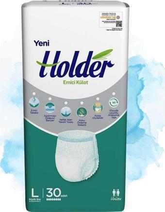 Holder Emici Külot Yetişkin Hasta Bezi Büyük Boy ( Large ) 30  x 4 Adet