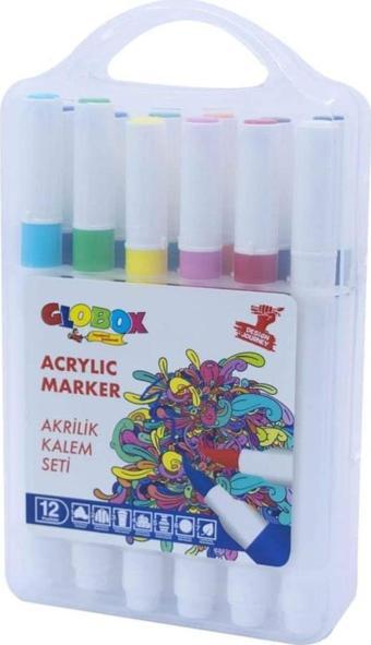 Globox Akrilik Marker Kalem Seti 12 Renk