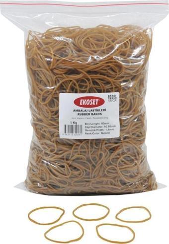 Ekoset 80mm Kauçuk Paket Ambalaj Lastiği 1KG