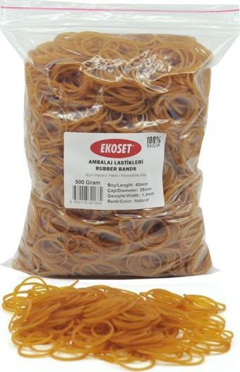 Ekoset Kauçuk Paket Ambalaj Para Lastiği 40'lık 500 Gram 40mm