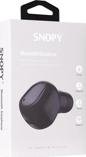 Snopy Sn-Bt155 Siyah Bluetooth Telefon Kulaklığı