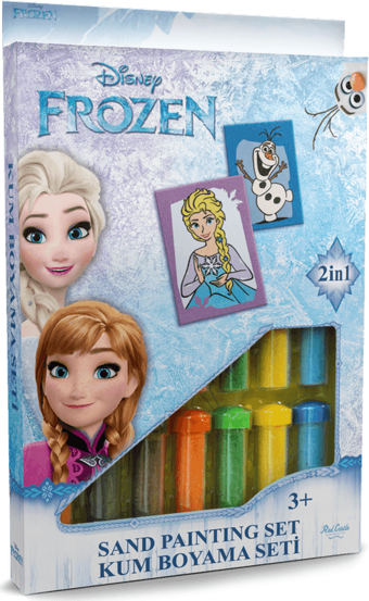 Eğitici ve Eğlenceli Kum Boyama Seti-Disney Frozen Karlar Ülkesi Elsa & Olaf DS-16