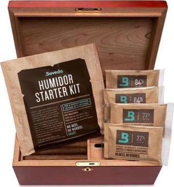 Boveda Humidor Başlangıç Kiti 84% + 72% 25-50 Puro Kapasitesi