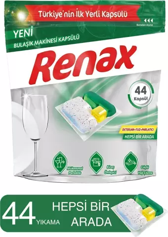 RENAX Bulaşık Makinesi Kapsülü Hepsi Bir Arada 44 Lü