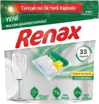 RENAX Bulaşık Makinesi Kapsülü Hepsi Bir Arada 33 Lü