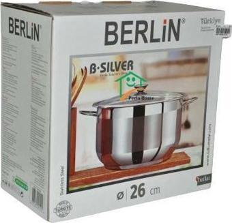 Berlin Tutku Silver 26x16 cm Derin Çelik Tencere