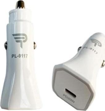 FitPlus PL-9117 20W PD Type-C Araç Şarj Adaptörü