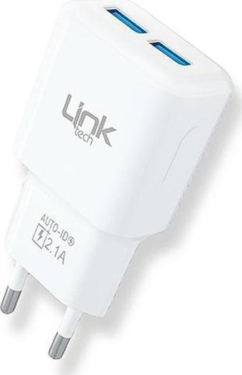 LinkTech T445 Auto-ID Özellikli 2x USB 2.1A Şarj Adaptörü