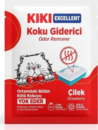 Kedi Kumu Koku Giderici - Kötü Kokuları Giderir - Doğal Koku Giderici - Çilek Kokulu 25 gr