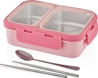 Vagon Çelik Beslenme Kutusu Lunch Box Paslanmaz 700 Ml Xc-7096 (Karışık Renk 1 Adet)