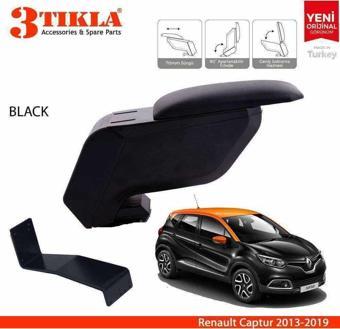 3 Tıkla Renault Captur 2013-2019 Delmesiz Çelik Ayaklı Siyah Kolçak Kol Dayama