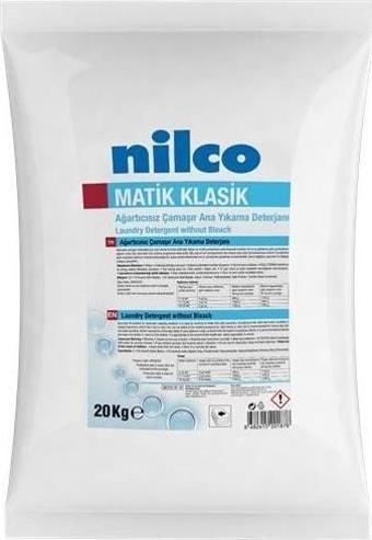 Nilco MATIK KLASIK 20KG AĞARTICISIZ ANA YIKAMA TOZ DETERJAN