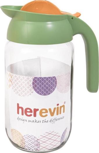 Herevin 1,5 lt Kulplu Cam Sürahi - Yeşil