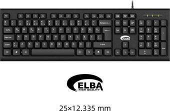 Elba K112 Q Usb Siyah Türkçe Kablolu Standart Klavye