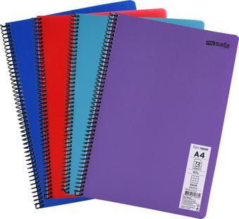 Mynote Flex Neon A4 Defter 72 Yaprak 2 Kareli 2 Çizgili Defter Seti