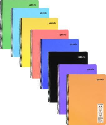 Mynote Flex Neon A5 Defter 80 Yaprak 4 Kareli 4 Çizgili Defter Seti