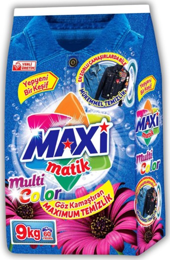 Maxi Toz Deterjan Renkliler İçin 9 Kg. 60 Yıkama