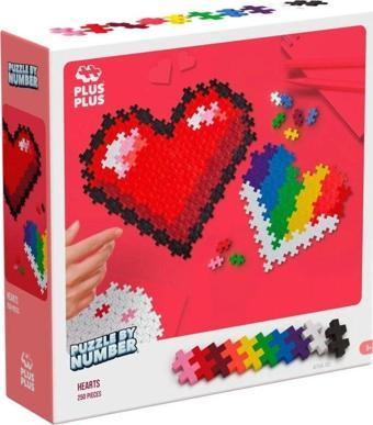 Plus Plus PLUS-PLUS PUZZLE BY NUMBER HEARTS 250 PCS