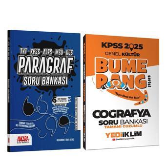 Yediiklim 2025 KPSS Bumerang Coğrafya ve AKM Paragraf Soru Bankası Seti 2 Kitap - Yediiklim Yayınları