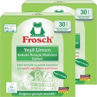 Yeşil Limon Kokulu 30lu Bulaşık Makinesi Tableti X 2 Paket