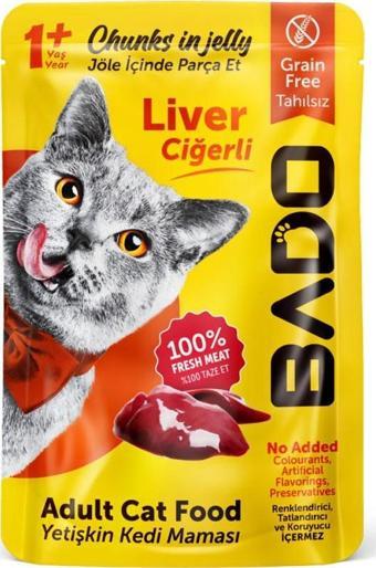 Bado Yetişkin Yaş Kedi Maması Ciğerli 85Gr