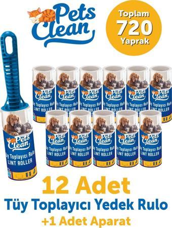 Pet's Clean Tüy Toplayıcı Yedek 12li+Aparat 1 adet