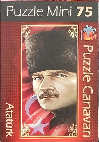 Atatürk Resimli 75 Parça Mini Puzzle  Minyatür Puzzle Serisi