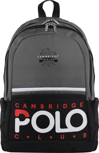 Cambridge Polo Club Preppy II Çift Ana Bölmeli Unisex Okul Sırt Çantası Gri / CPC3019.003