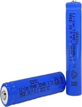 Sertec 3.7V Li-Ion 10440 - 320 Mah. 1C Şarjlı Pil Başsız