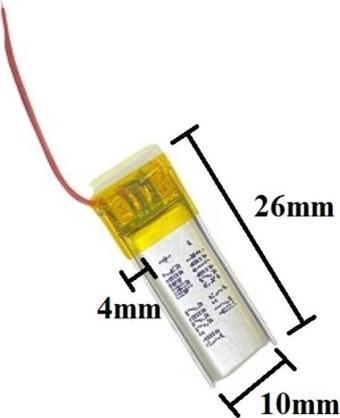 Sertec 401025 3.7V 90 Mah Lityum Polimer Pil 1.5A (Drone Için Uygun Değildir)