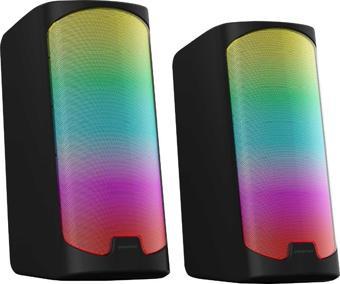 Polosmart PGS403 Kablolu Rainbow Led Aydınlatma Gaming Oyuncu Speaker Hoparlör Siyah