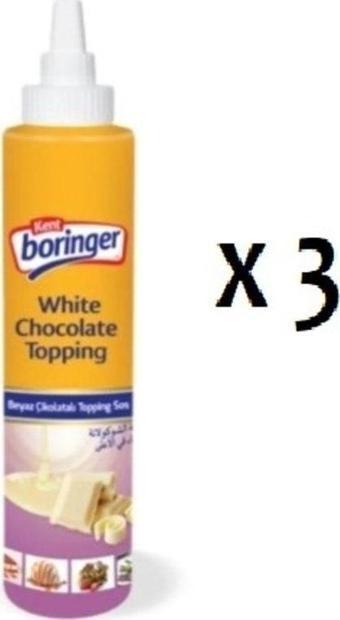 Kent Boringer Topping Sos Beyaz Çikolata 750 gr X 3