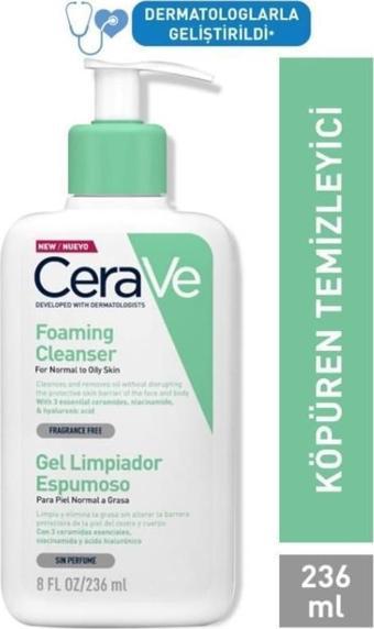 CeraVe Köpüren Temizleyici Normal/Yağlı Cilt  236 Ml