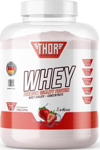 Thor Nutrition 2.3 Kg Whey Protein 75 Servis Çilek Aromalı+ Shaker Hediye 