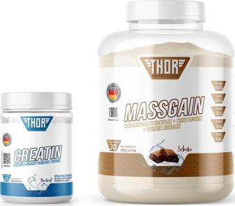 Thor Nutrition 3Kg Massgaıner 30 Servis Çikolata Aromalı + Creatine 60 Servis Aromasız + 5 Hediye