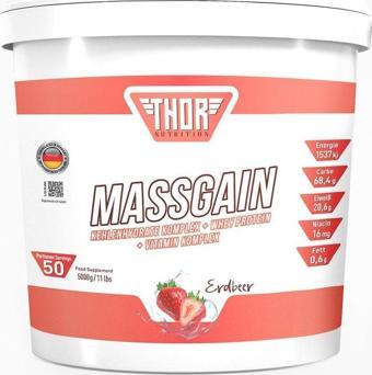 Thor Nutrition 5 Kg Massgainer 50 Servis Çilek Aromalı + 5 Hediye