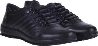 Berenni M197 Siyah %100 Deri Erkek Sneakers Spor Ayakkabı