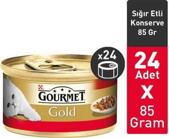 Gourmet Purina Soslu Parça Sığır Etli Konserve Kedi Maması 85 gr x 24 Adet