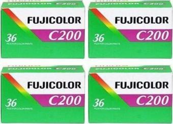 Fujifilm C200 36'lık Renkli Negatif Film (4 Adet)