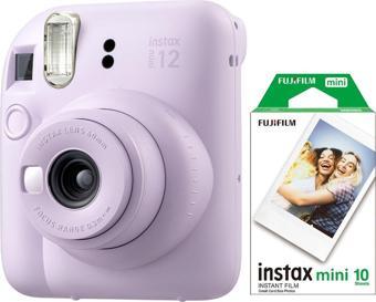 Fujifilm Instax Mini 12 Lila Fotoğraf Makinesi Ve 10'lu Mini Film