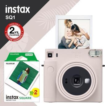 Instax Sq1 Beyaz Fotoğraf Makinesi Ve 20Li Kare Film