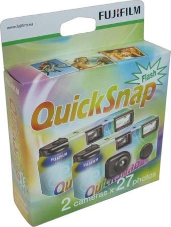 Fujifilm Quicksnap 27 Pozluk Çek At Flaşlı Analog Fotoğraf Makinesi Çiftli ( 27 Foto X2)